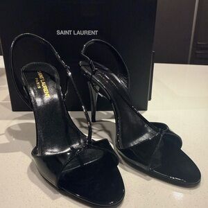 Saint Laurent Glossy Black Heels
